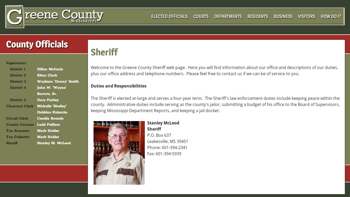 Sheriff | Greene County