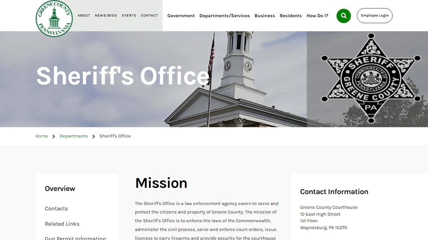 Sheriff's Office - Greene County, Pennsylvania